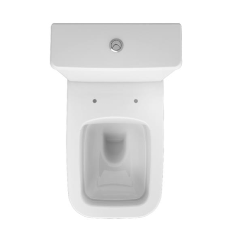 Унитаз напольный с бачком Vitra Polar 9843B003-7201 белый с сиденьем микролифт безободковый смыв торнадо - фото 3