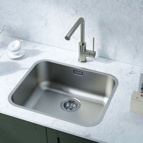 Кухонная мойка Iddis Mate MAT53S0i77 55х45 цвет серый поверхность матовая - фото 3