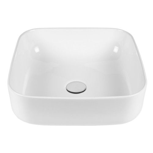 Раковина из сантехнического фарфора Bond Cube S57-380 40х40 накладная цвет белый без отверстий под смеситель - фото 2