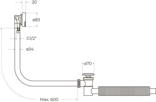 Слив-перелив BelBagno BB2829-OVF-CRM хром - фото 2