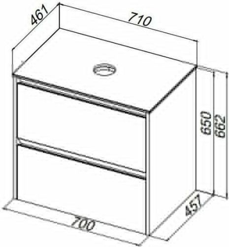 Тумба под раковину Allen Brau Activity 1.34011.CGM 70х50 подвесная цвет зеленый - фото 4