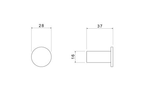 Крючок для ванны Aquatek ЛИРА AQ4401MB