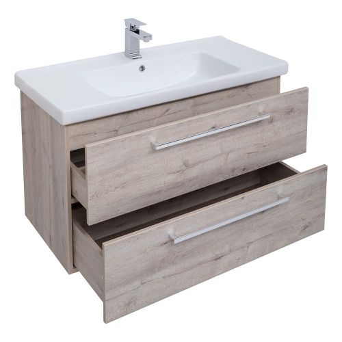 Тумба под раковину Dreja Gio 77.0106D 100х50 подвесная цвет бежевый - фото 5