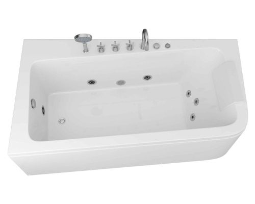 Ванна акриловая Grossman GR-17095-1L 170х95 пристенная асимметричная с ножками