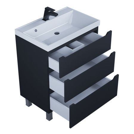 Тумба под раковину Uperwood Tanos 291020333 70х50 напольная цвет черный