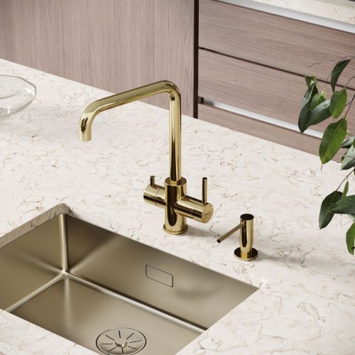 Смеситель для кухни Sancos Vela SC4013ZG на мойку золото - фото 3