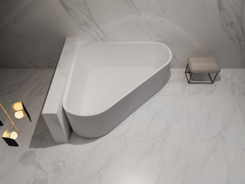 Ванна акриловая Abber AB9446MW 150х150 угловая четверть круга с каркасом - фото 3