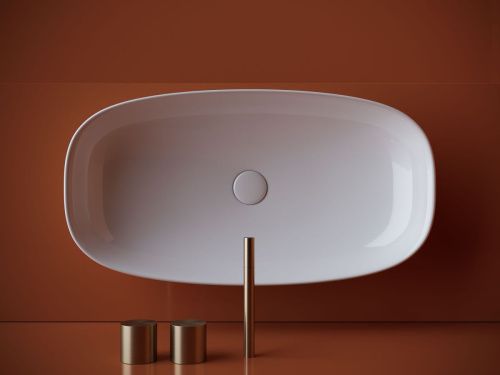 Раковина из сантехнического фарфора Ceramica Nova ELEMENT CN5040 70х40 накладная цвет белый без отверстий под смеситель - фото 5