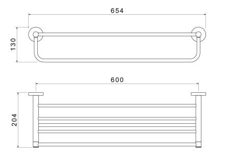 Полка в ванную комнату Aquatek ЕВРОПА AQ4115MB