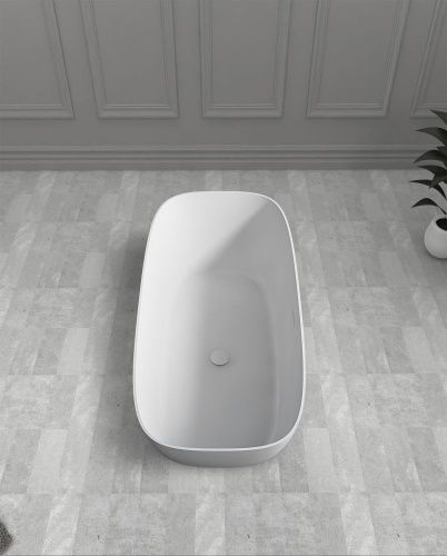 Ванна из искусственного камня Abber Stein AS9612-1.7 170х70 отдельностоящая прямоугольная с ножками - фото 4