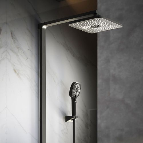 Душевая стойка Vincea Inspire VSFS-3I13TMB настенная цвет черный с термостатом - фото 2
