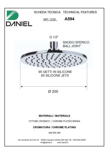 Душевая система Daniel Suvi S20617Z-CR встраиваемая в стену цвет хром - фото 3