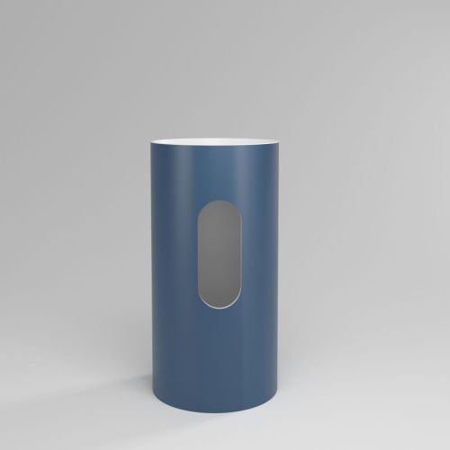 Раковина из искусственного камня Plumberia Selection Misha MISHA SOFT BD 44х44 напольная цвет белый/синий - фото 5