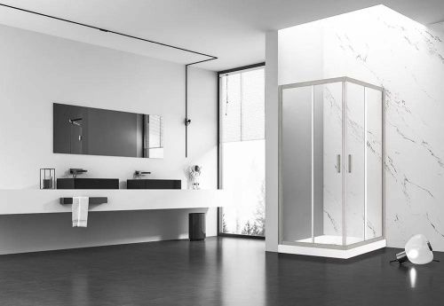 Душевой уголок Veconi Rovigo RV83-100-01-C5 120х80 стекло прозрачное профиль никель без поддона - фото 2