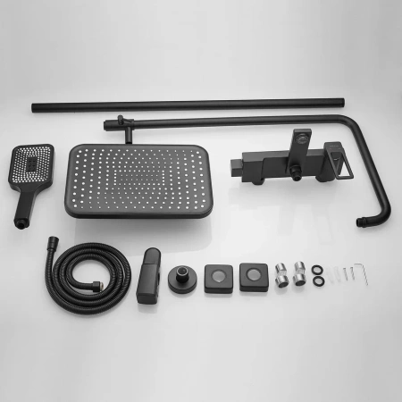 Душевая стойка Shevanik S6836H настенная цвет черный