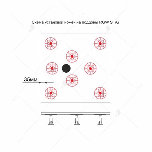 Ножки для поддона RGW 03230111-01 - фото 4