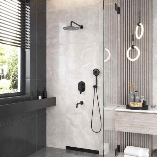 Душевая система Berges Ventas 073008 встраиваемая в стену цвет черный