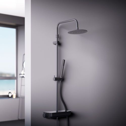 Душевая стойка Damixa Scandinavian Pure 936750300 настенная цвет черный - фото 3