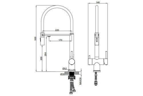 Смеситель для кухни AltroBagno Flusso AltroBagnoFlusso050205Gl на мойку золото - фото 2