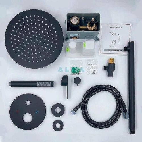 Душевая система ALMAes Sakari TVZ-0890 встраиваемая в стену цвет черный - фото 3