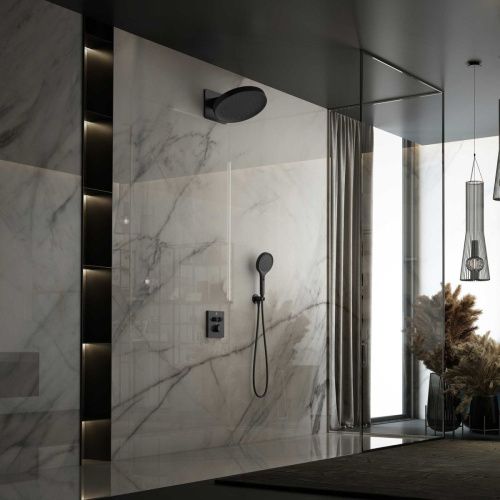 Душевая система Vincea Inspire VSFW-3I21MT3MB встраиваемая в стену цвет черный с термостатом - фото 2