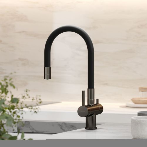 Смеситель для кухни Sancos Lucia SC4004GG на мойку вороненая сталь - фото 3