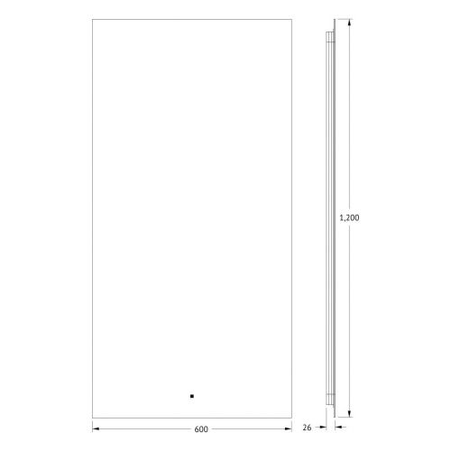 Зеркало с подсветкой Defesto GLOW DF 2518R 60х120 подвесное - фото 2