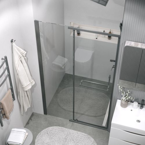 Душевая дверь Grossman Pragma 100.K33.03.120.42.00 120х195 стекло прозрачное профиль графит - фото 5