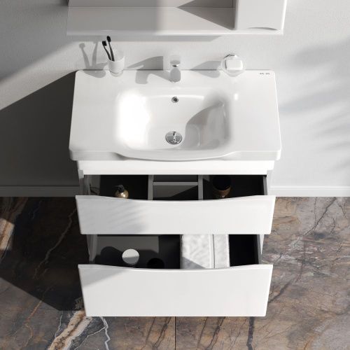 Тумба под раковину Am.Pm Like M80FSX0802WG 80х50 напольная цвет белый - фото 3