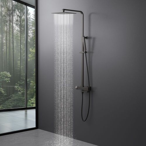 Душевая стойка Timo Tetra-thermo SX-0169/18 настенная цвет серый с термостатом - фото 4