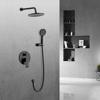 Душевая система Vincea Esse VSFW-1E1MB встраиваемая в стену цвет черный