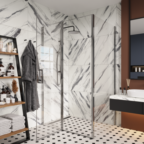 Душевой уголок Cerutti SPA VICTORIA120 120х90 стекло прозрачное профиль хром без поддона - фото 5