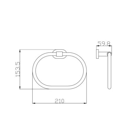 Полотенцедержатель RavSlezak Yukon YUA0104