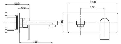 Смеситель для раковины BelBagno NOVA NOV-BLVM-IN настенный сатин - фото 2