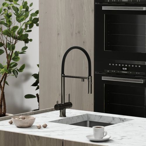 Смеситель для кухни Sancos Imola SC4010GG на мойку вороненая сталь - фото 2