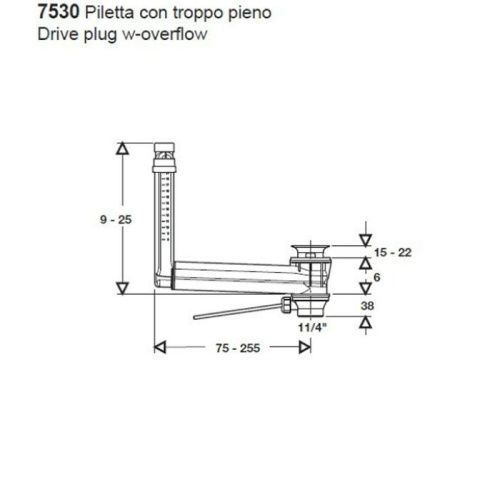 Донный клапан для раковины Kerasan 753001 хром - фото 2