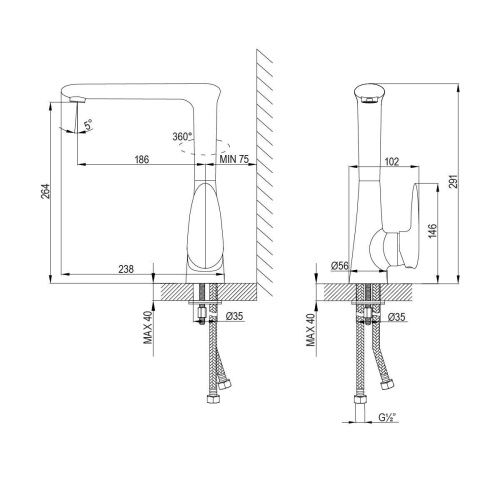 Смеситель для кухни LeMark Status LM4405C на мойку хром - фото 2