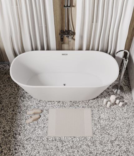 Ванна акриловая Grossman Forta GR-1503M 170х75 отдельностоящая овальная с каркасом - фото 5