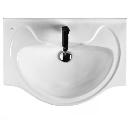 Раковина из сантехнического фарфора Santek Байкал 1WH109651 70х50 встраиваемая цвет белый 1 отверстие под смеситель - фото 2