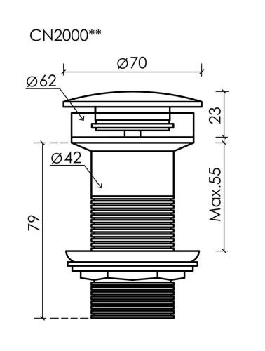 Донный клапан для раковины Ceramica Nova CN2000MHL голубой - фото 2