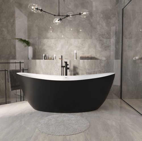 Ванна акриловая Grossman Galaxy GR-1402MB 180х85 отдельностоящая овальная с каркасом - фото 2