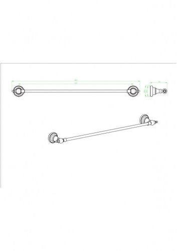 Полотенцедержатель CeramaLux Elegance 95808 - фото 2