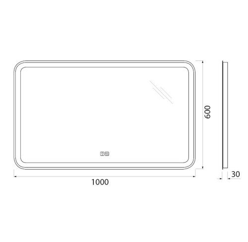 Зеркало с подсветкой BelBagno Marino SPC-MAR-1000-600-LED-TCH-WARM 100х60 подвесное - фото 5