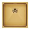 Кухонная мойка Paulmark GERBERG 44 UNI PM254444-BG 40х40 цвет золото поверхность брашированная