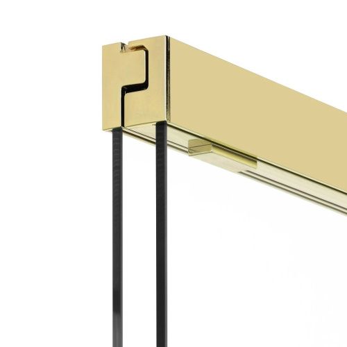 Душевая шторка на ванну New Trendy Sensi P-0101 85х150 стекло прозрачное профиль золото ориентация универсальная - фото 5