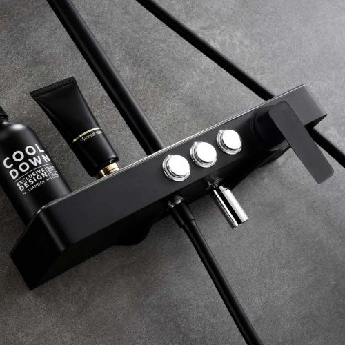 Душевая стойка Melana Male F610501B MALE настенная цвет черный - фото 4