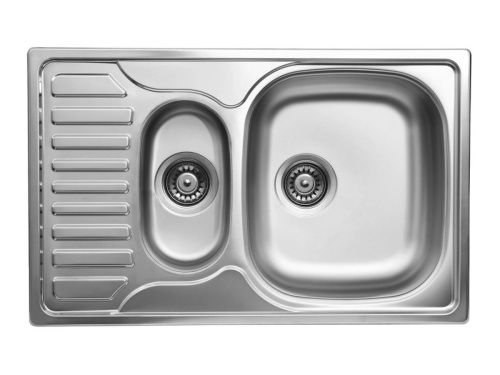 Кухонная мойка Ukinox Комфорт COP780.490 15GT8K 1R 80х50 цвет хром поверхность полированная - фото 2
