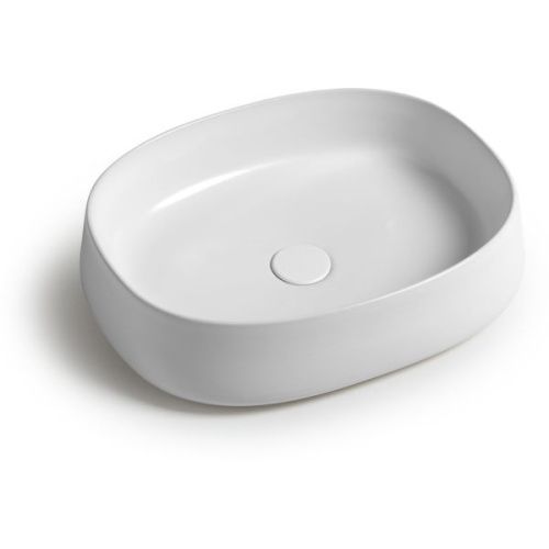 Раковина керамическая White Ceramic Jumper W0717FM 50х40 накладная цвет серый