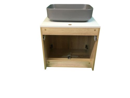 Тумба с раковиной Sintesi STL.W7021_SIN-LVB-APP-409GM 60х60 подвесная цвет белый - фото 4