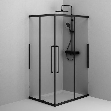 Душевой уголок Am.Pm Func W84G-403-12080-BТ 120х80 стекло прозрачное профиль черный без поддона
